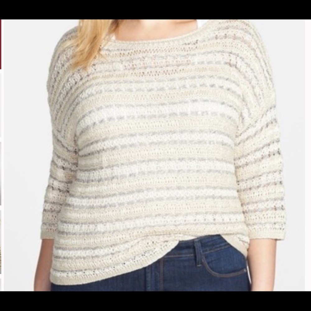 NWT Lucky Brand Plus Size Metallic Knit Sweater 3x